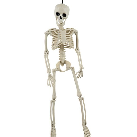 Skeletons Set of 4 Hanging Posable 16 in Full Body Halloween Decor Plastic - Picture 8 of 13